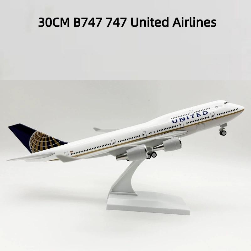 

Model Plane B747 UNITED Airways Airplane 30cm Model Resin Diecast 747 Aircraft With Base Ornament Home Decoration