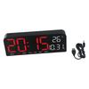 For Cooking For Exercise Digital Wall Clock Automatic Brightness Dimmer Date And Week Display Dual Alarm Function