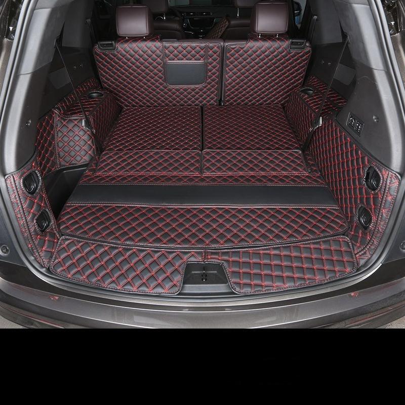 Auto Full Coverage Trunk Mat For Cadillac XT6 7-Seat 2020 Car Boot Cover Pad Cargo Liner Interior Protector Accessories