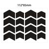 Invisible Black Reflective Helmet Tape Arrow Pattern Scratch Resistant Durable Reflective Film Stickers for Motorcycle Outdoor Riding