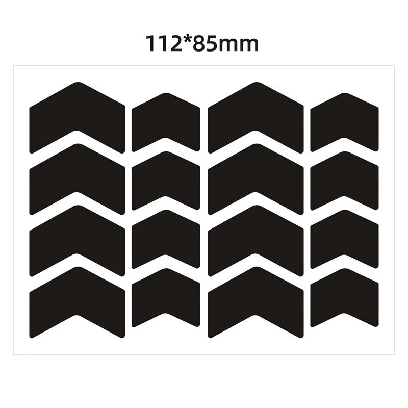 Invisible Black Reflective Helmet Tape Arrow Pattern Scratch Resistant Durable Reflective Film Stickers for Motorcycle Outdoor Riding