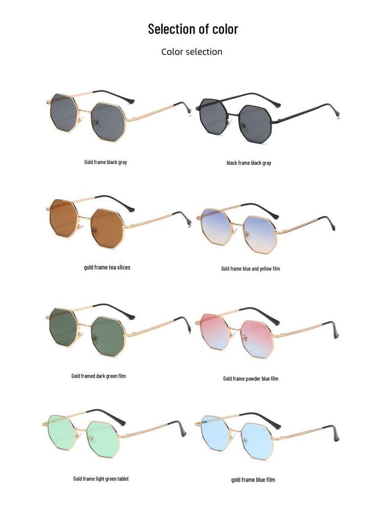 2023 Unisex Retro Polygonal Sunglasses - Classic Metal Design for Men & Women