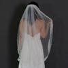 Elegant Floral Veils For Wedding Bride Lightweight Pearls Breathable Fabric Headpiece Formal Occasion