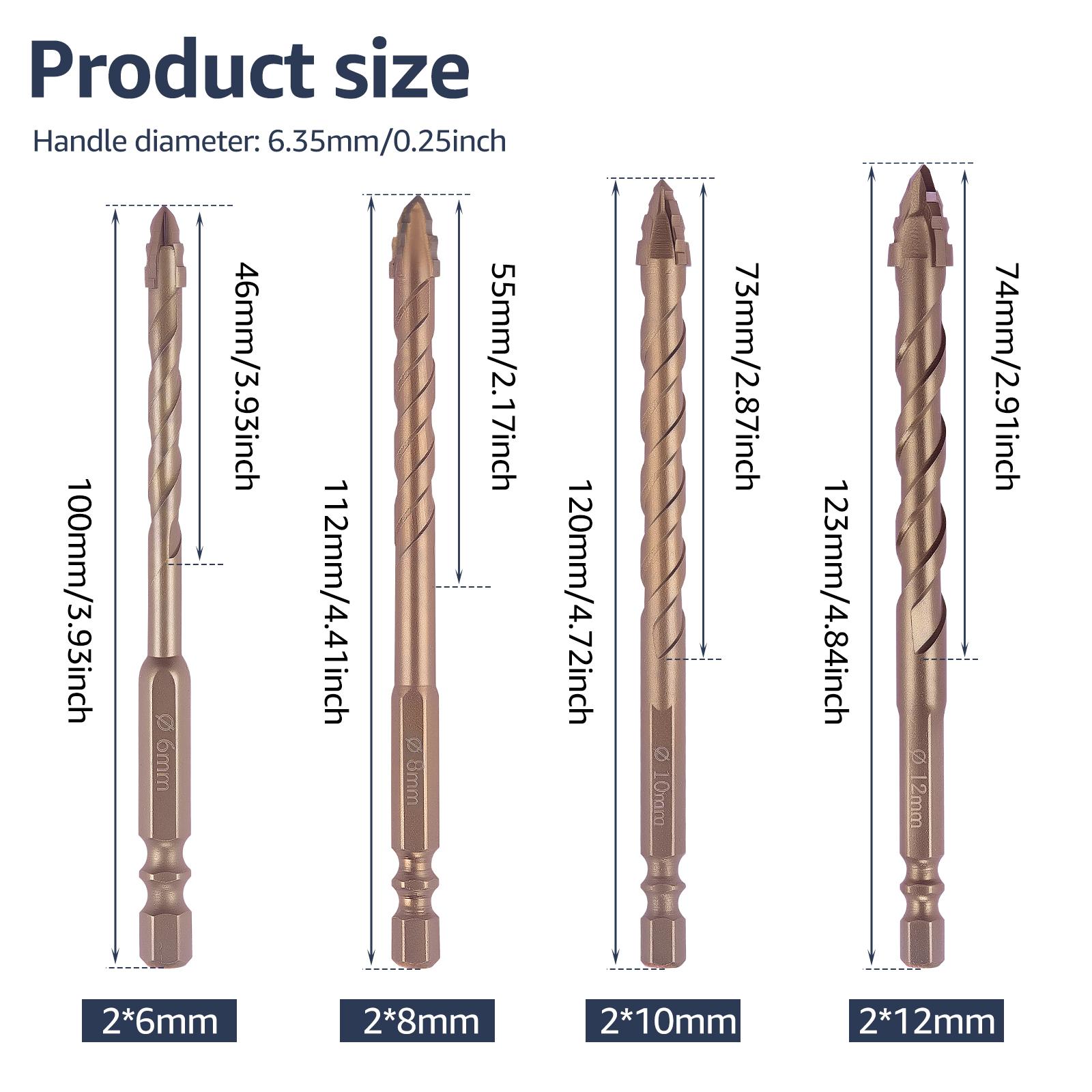 

8PCS High-Strength Eccentric Twist Drill Bit 6-12mm Alloy Precision Drilling Eccentric Helical Drill Bit For Bricks Glass Cement