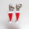 New 10PCS/Set Christmas Hat Holder Red Santa Claus Cutlery Bag Party Decor