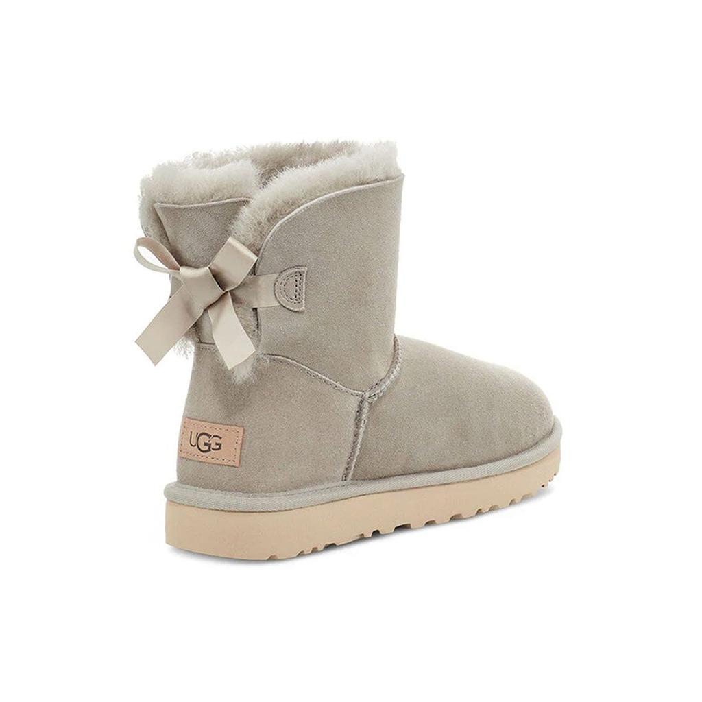 UGG Bailey Bow Ii Suede Warm Non-Slip Short Snow Boots Women Boots Light-Gray 1016501-GOA