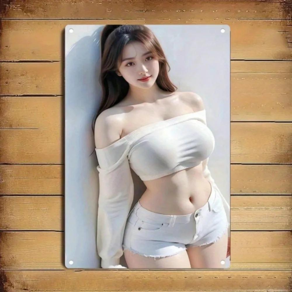 Funny Metal Sign Home Decor for Bar Cafe, Waterproof Iron Wall Art for Christmas