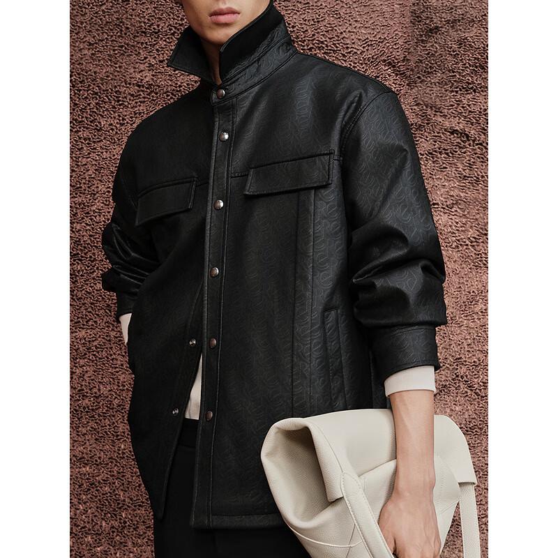 GXG Men's Faux Suede Printed Jacket