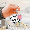 Various Cute Cartoon Cat Acrylic Keychains, Perfect As Gifts for Friends Or As Couple Charms.