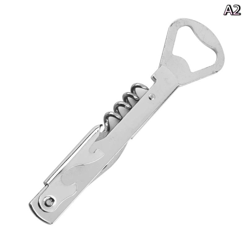 Herramienta Plegable Portátil de Madera y Acero Inoxidable Cuchillo Sacacorchos Abrebotellas de Vino Tinto Herramienta Multifuncional para Exteriores Accesorios de Bar