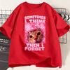 New Sometimes I Think Then I Forget Funny Cat Meme Shirt Adult and Kids Stupid Humor Cats T-shirt Fashion Short Sleeve Tops
