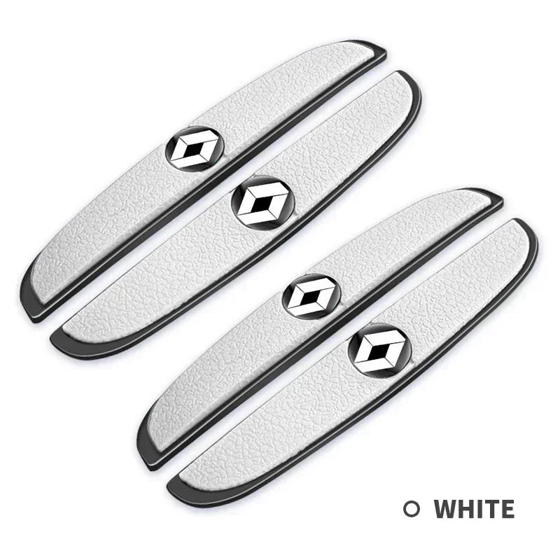 4Pcs Car Door Anti-Collision Emblem Sticker For Renault Megane 1 Scenic Logan Laguna Espace Symbol Clio 4 RS Dacia ZOE Koleos Y222