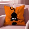 Funny black cat Cushion Cover Multi-Scene Pillow Cover for Home & Car - Reversible, Soft & Durable for Daily Use