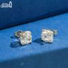 EFFIE QUEEN Silver Sparkling 8A Cubic Zircon Stud Earrings 925 Pure Silver Fashion CZ Earrings Wedding Party Jewelry Gift LZE58