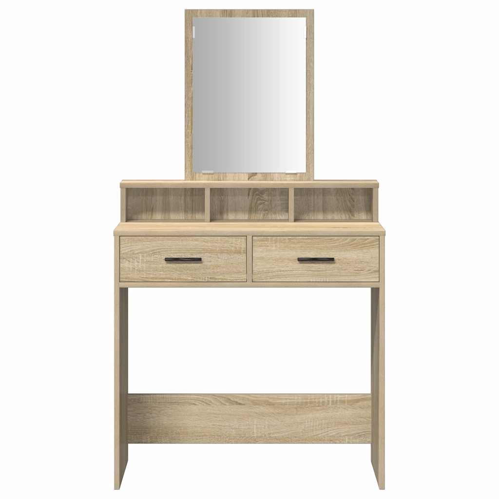 Makeup Table in Sonoma Oak 79 x 41 x 140 cm Engineered Wood