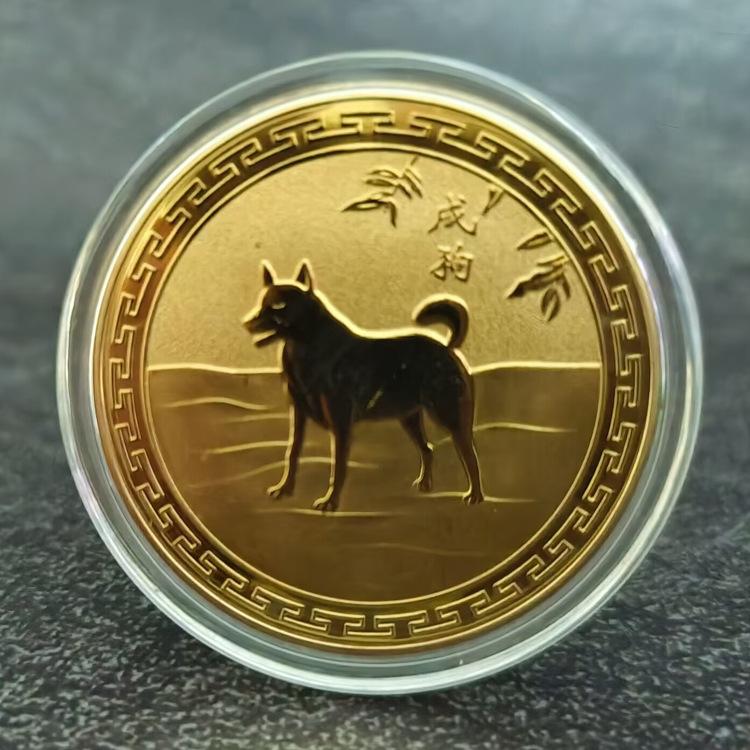 

12 памятных медалей зодиака, золотые монеты на день рождения, небольшие подарки, 12 монет зодиака с животными, поделки из металла, подарки для занятий dog