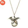 Hi 1pc Individuality Necklace Charm Sweater Chain Vintage Glow In The Dark Ancient Dragon Pendant Necklace