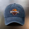 A Basketballthemed Printed Washed Hat a Daily Outing Sunprotection Baseball Cap a Musthave Fashionable Couples Hat Featur