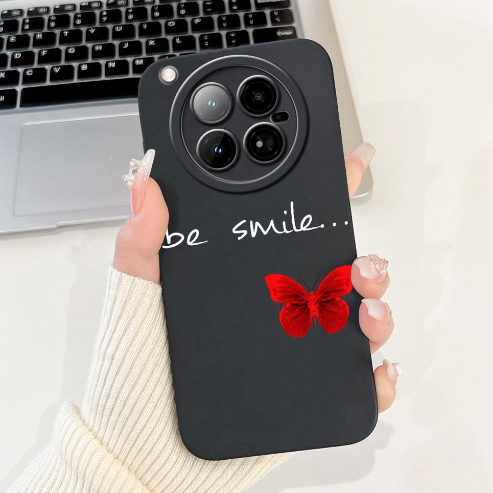 For Infinix Zero 40 4G 5G Back Cover 6.78" On Infinix X6860 X6861 Capa Flower Butterfly Women Fashion Phone Case Liquid Silicone