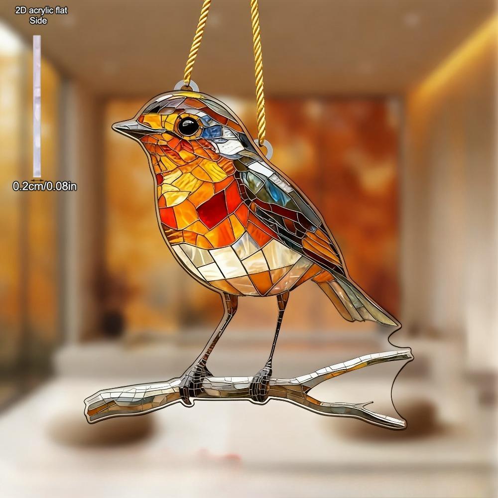 Bird Theme Sun Catcher Acrylic Ornamen Sign, Nurseries, Vintage Home Decor Wall for Bar Kitchen, Restaurant Shop Wall Decor, Farmhouse Lake Life Decor