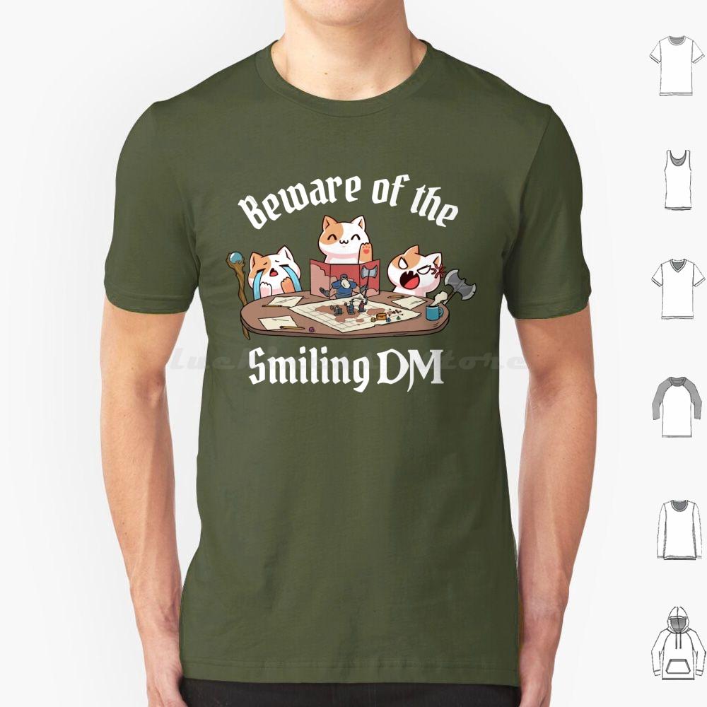 

Cats Playing And Funny Beware Of The Smiling Dm T Shirt Big Size 100 Cotton D20 Cat Dnd Cat And Cats Cats Meowster Dnd And D S