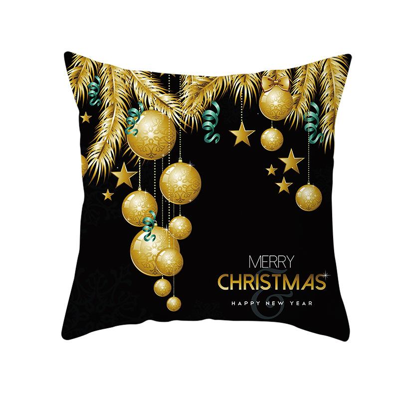 

Наволочка в новом стиле, золотая рождественская, рождественский золотой шар, для дивана, домашнее украшение, наволочка 45*45cm