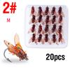 20 pezzi Esca Bionica per Pesca a Mosca Esca da Pesca a Mosca per Trota Esca Swim Baits Attrezzatura da Pesca Pesca in Torrente Pesca alla Trota
