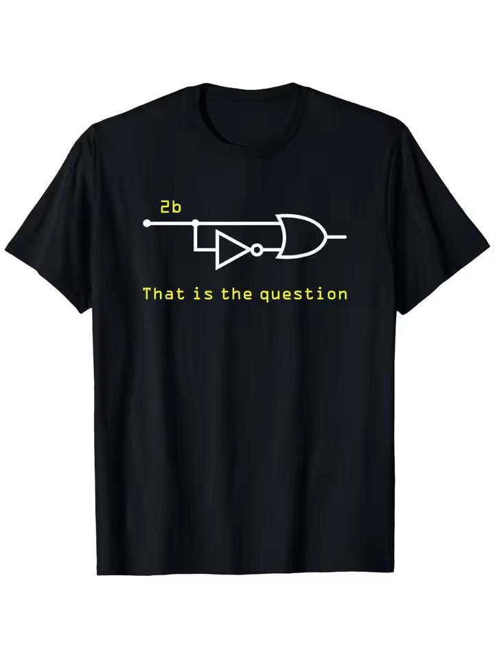 Retro Programmer Electronic Engineer T-shirt Logic Diagram 2B Funny Quote Loose Cotton Street Short Sleeve Top