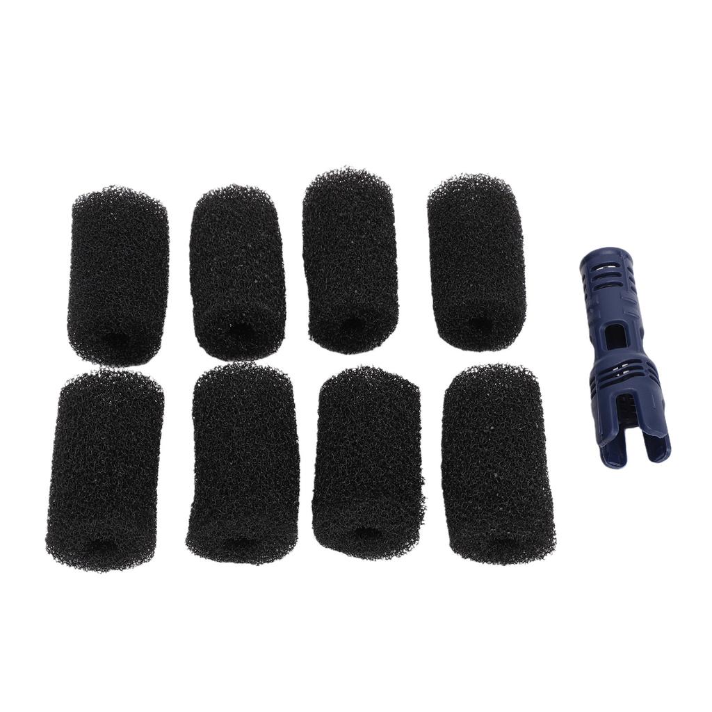 8 Pcs Pool Cleaner Sweep Hose Tail Scrubber Fit for 380 360 280 180 3900 Sweep Scrubbers Replacement with Holder