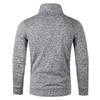 Men's Semi Cardigan Autumn Korean Loose Casual Pullover Jacket Long Sleeved Thin Velvet Sweater