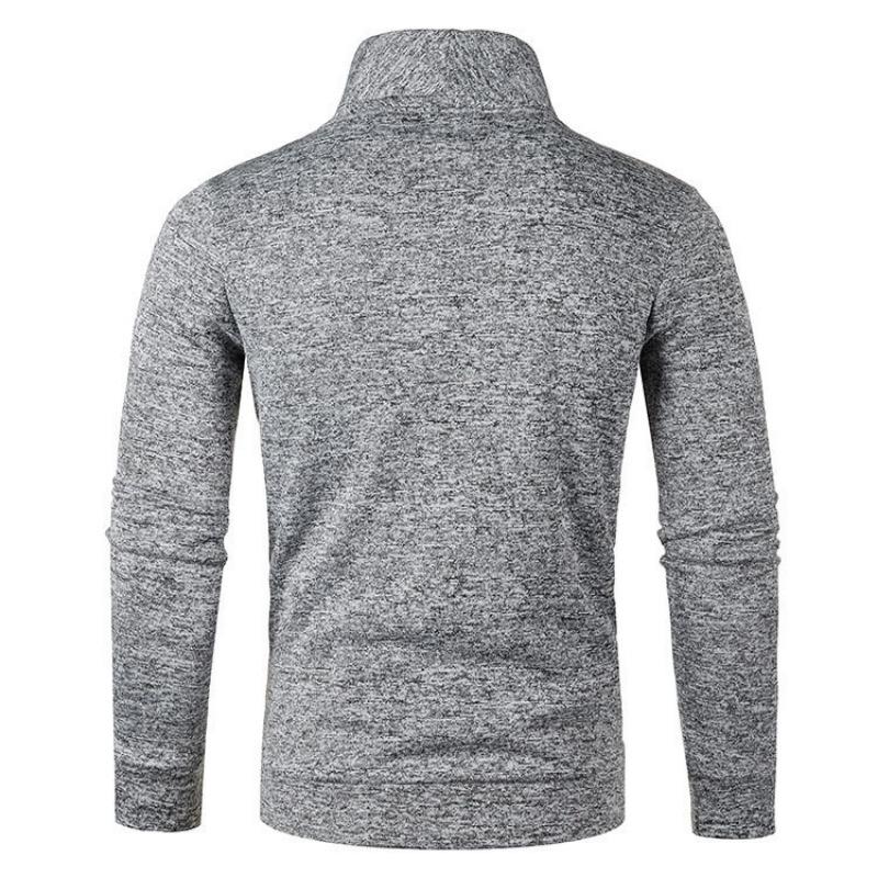 Men's Semi Cardigan Autumn Korean Loose Casual Pullover Jacket Long Sleeved Thin Velvet Sweater
