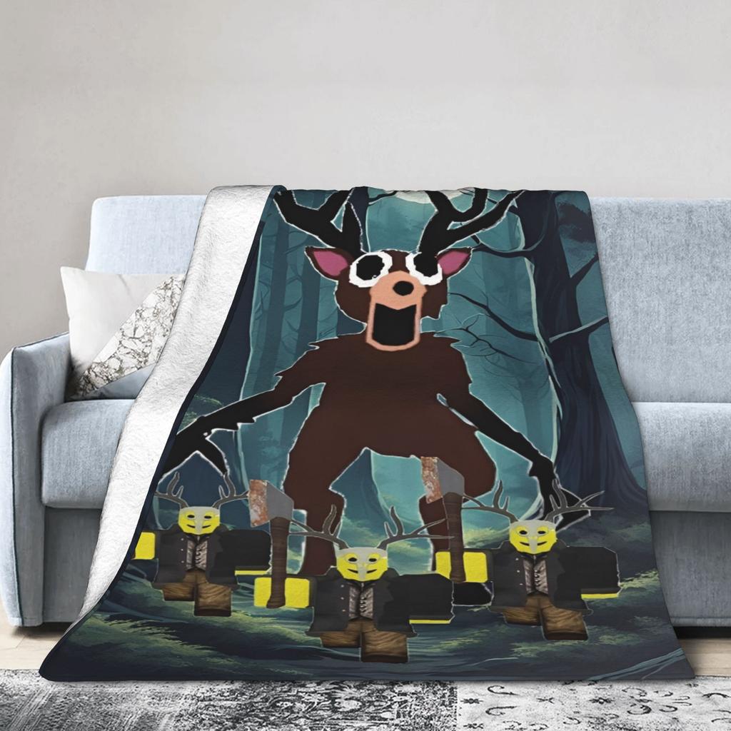 The Deer 99 Nights In The Forest Flannel Blanket Video Games Warm Soft Bedding Throws for Couch Bed Bedspread Sofa Bed Cover