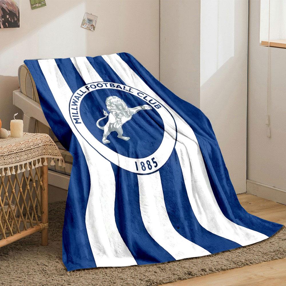 Millwall Football Club Lion Logo Design print blanket soft and cozy perfect for the living room bed sofa or a nap,gift