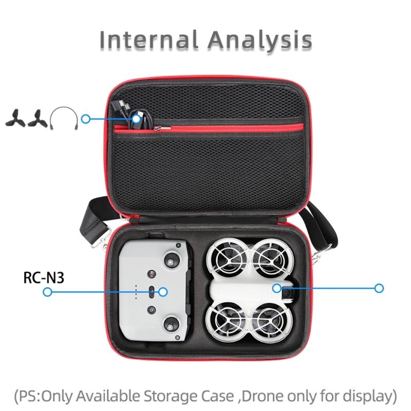 Protective Travel Case for Drones Fly More Combo, Waterproof PU Storage with Portable
