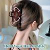 Heart-Shaped Hair Claw Non-slip Teeth Hollow Design Hairpin Large Size Back Head Shower Hair Claw Hair Styling Accessory