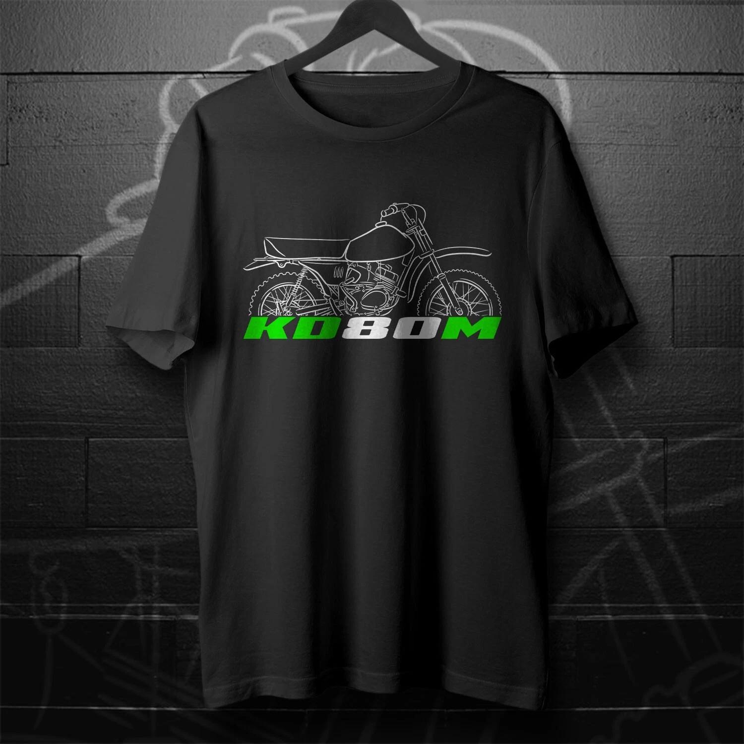 Black men s and women s T-shirt For Kawasaki KD80M 1980-1987- Motorcycle XXXXL