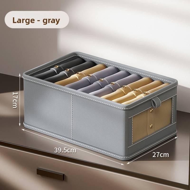 Cotton Linen Storage Box With Collapsible Organizer For Bedroom And Living Room