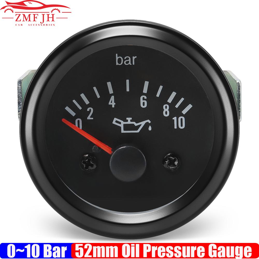 ZMFJH Pointer 52MM Water Temperature Gauge/Oil Pressure/Voltmeter/Oil Temperature Gauge no Sensor Diesel DC24V Optional oil pressure gauge
