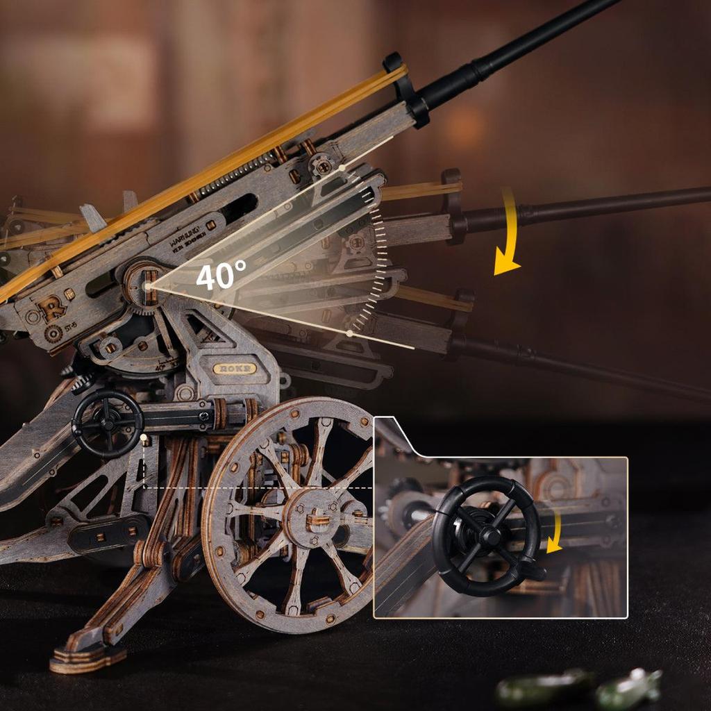 ROKR Anti-aircraft Gun Wooden 3D Puzzle LQM01