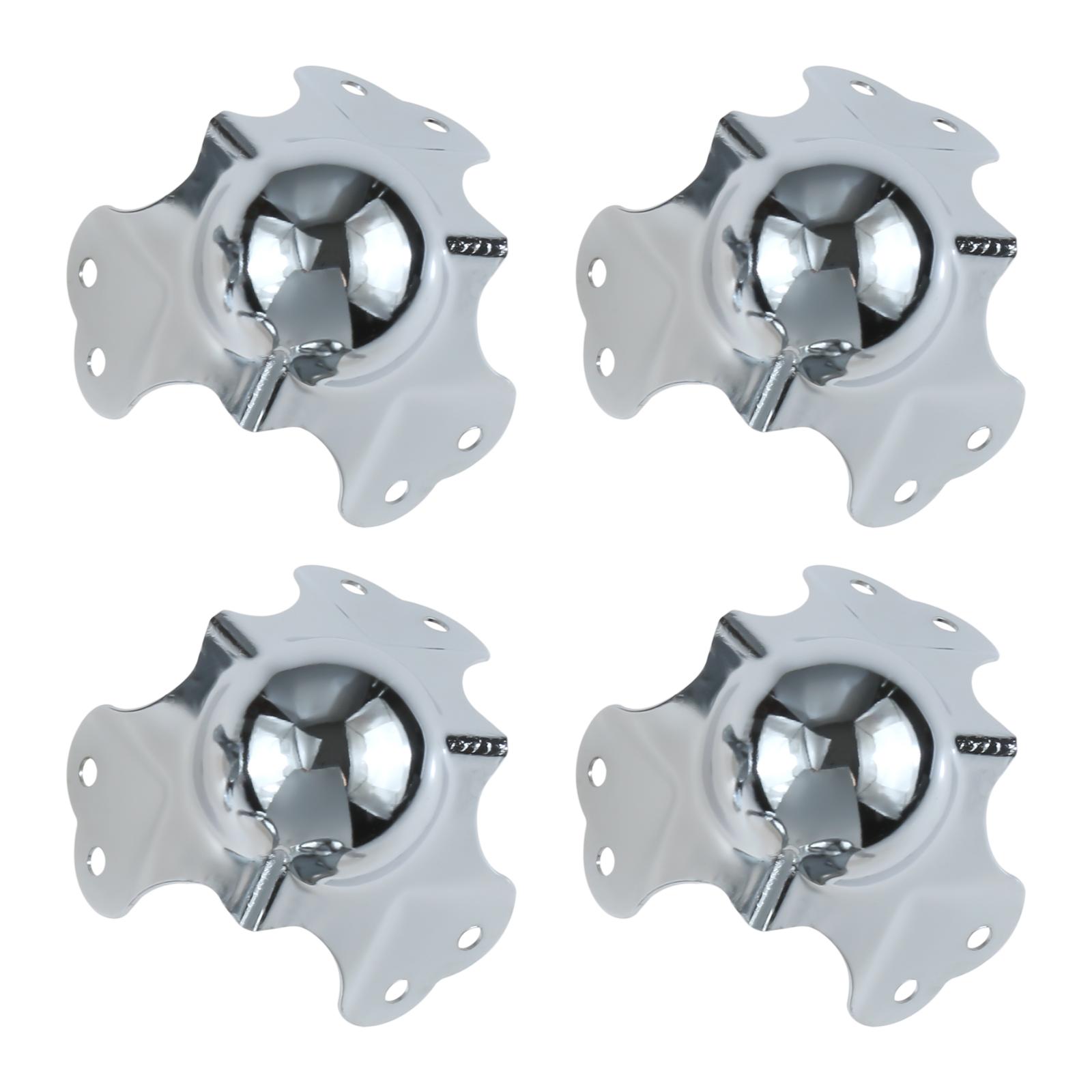 

4Pcs Metal Ball Shape Flight Road Case Corner Bracket Cover Guard Protector for Furniture Craft Wooden Box Suitcase Cabinet 80mm срібний