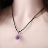 Stone Leather Rope Female Necklace Geometry Clavicle Chain Crystal Necklace Korean Style Jewelry