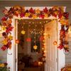 Artificial Maple Leaf Vine Fall Decoration for Thanksgiving and Halloween Wall Hanging