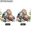 Acrylic Easter Eggs with Flowers Suncatcher Stained Glass Effect Window Hanging Ornament Easter Lover Gifts