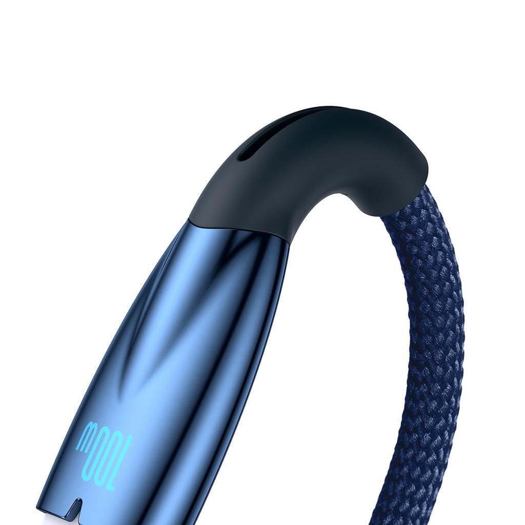 Baseus Glimmer Series Fast Charging USB-A to USB-C Cable 100W 480Mb/s 1m Blue