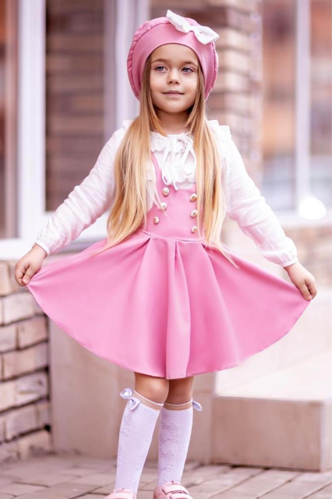 

Берет для девочки, шапка Rosa, комплект из 4 шт.