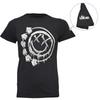 Camiseta Blink 182 Bones Smile Preta Oficial Logotipo Banda de Rock Mercadoria Tee Nova
