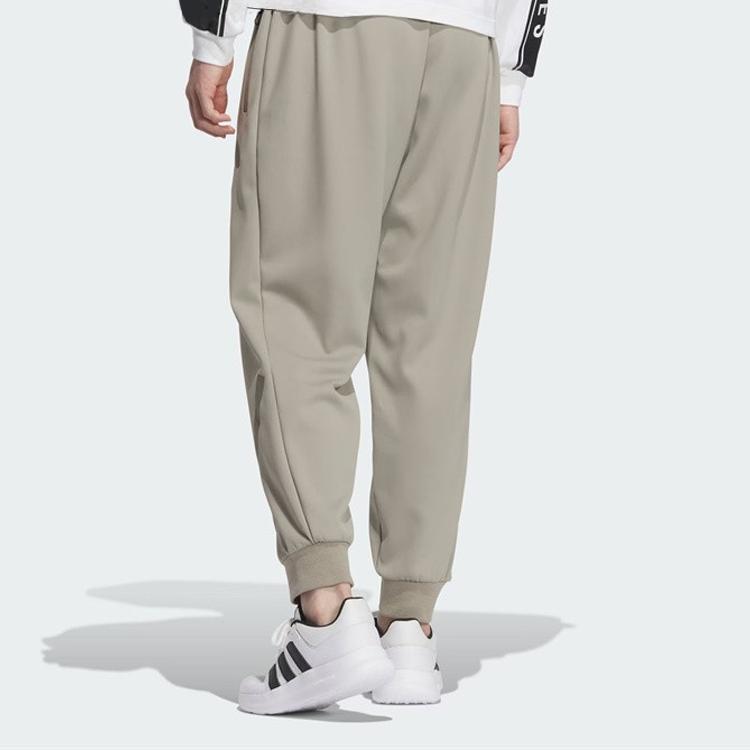 Adidas True Healing Series Fashion Simple Versatile Lace-Up Cool Knit Sports Pants Men Bottoms Light-Brown JN0136