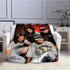 Coperta stampata retrò della band Tokio Hotel, coperta calda in flanella morbida e confortevole, biancheria da letto per casa, viaggio, regalo di compleanno