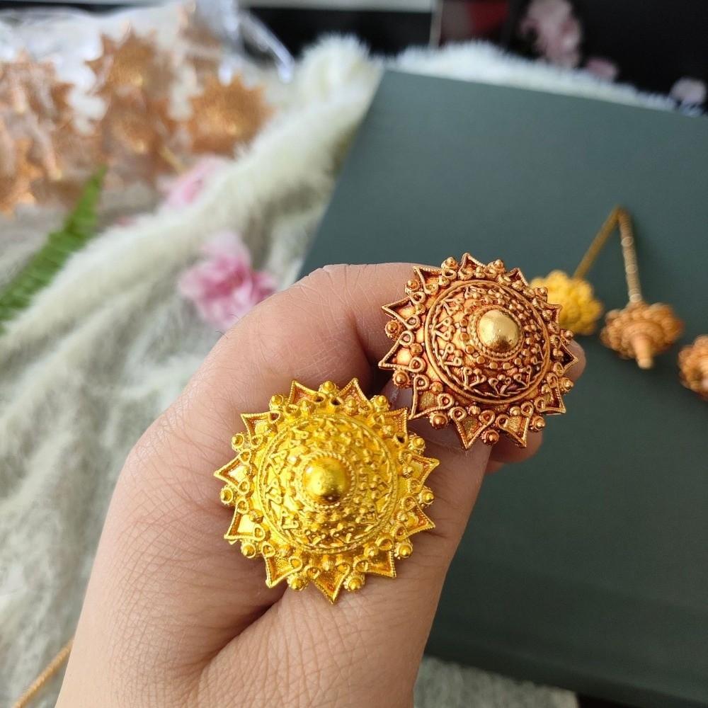 Vintage Thai-style Flower Hairpins Traditional Festivals Hair Bun Hair Stick Pins  Party Banquet