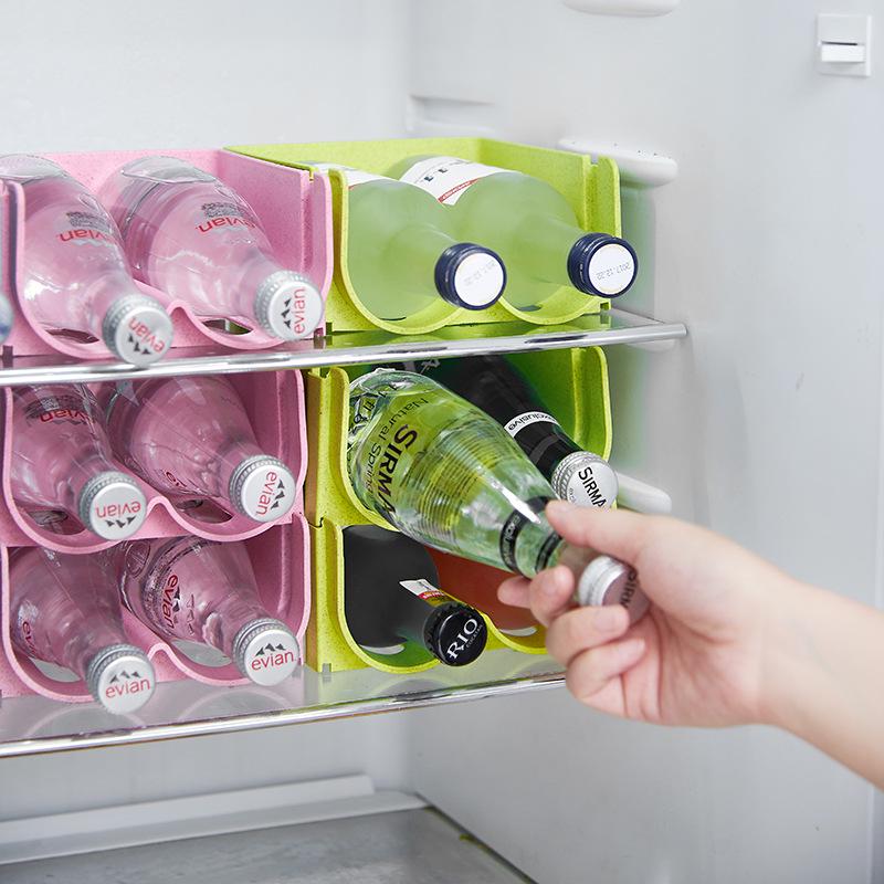 Stackable Refrigerator Beverage and Can Organizer Rack
